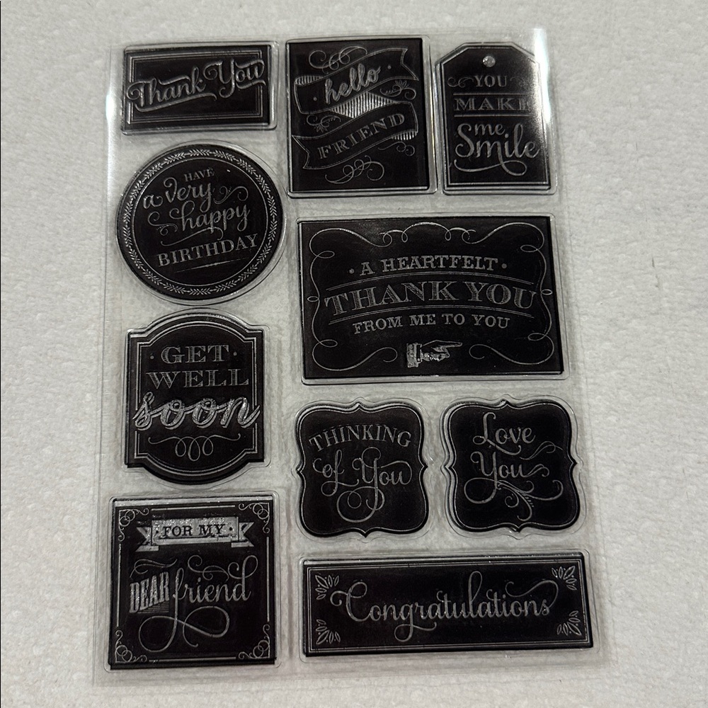 Clear Stamp Collection with Floral and Sentiment Designs - Picture 10 of 12